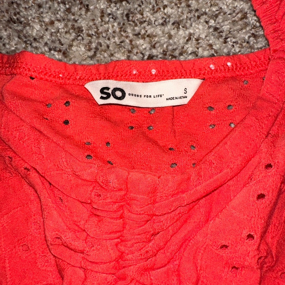 orange cropped shirt - size S - Picture 4 of 5